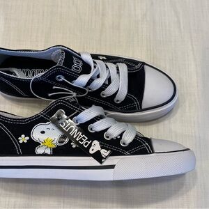 Peanuts Kids Black Sneakers